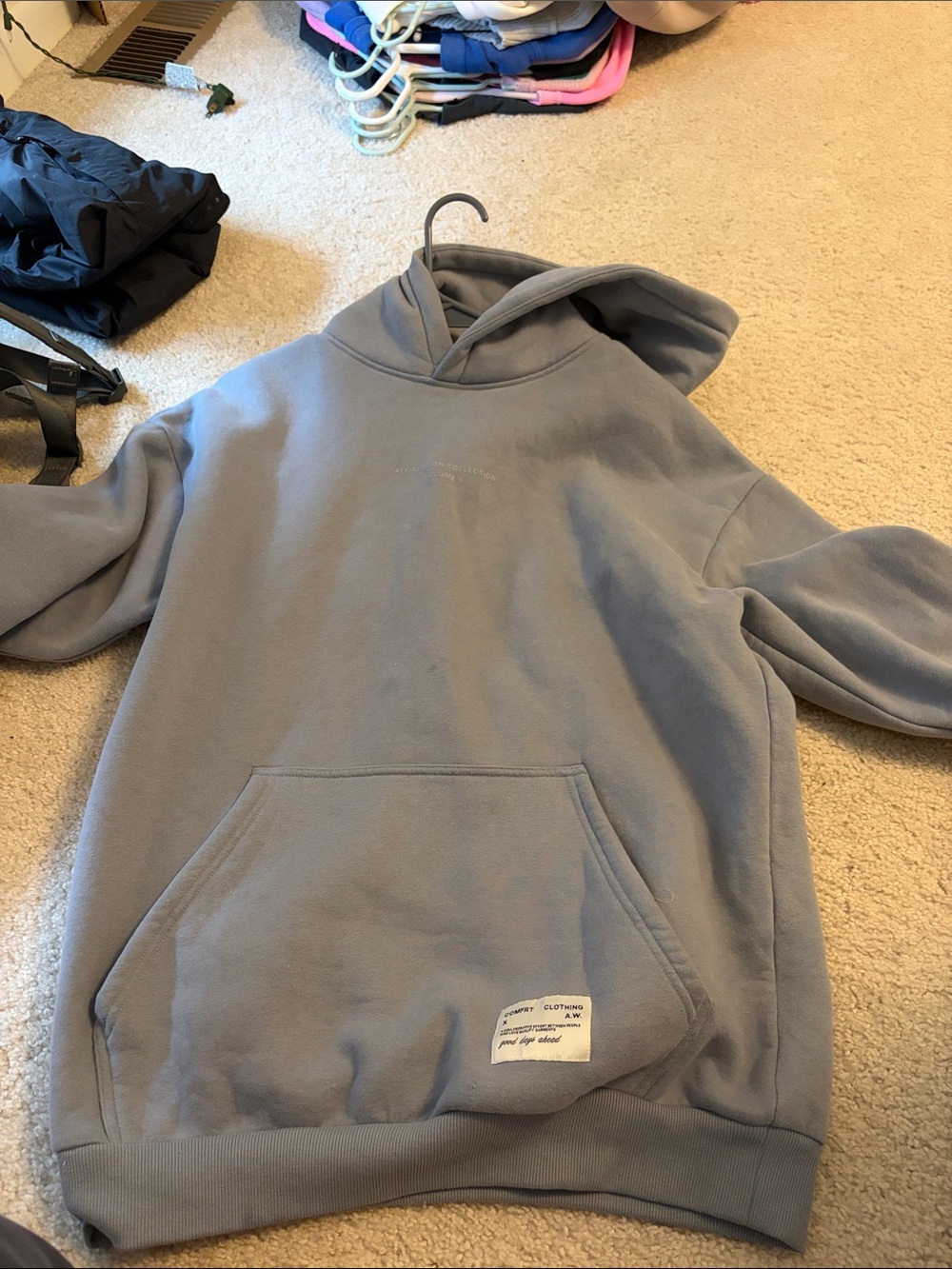 comfrt hoodie size medium 
small stain
